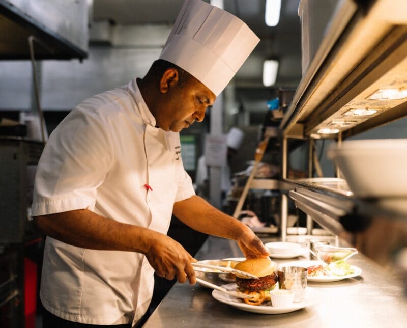 chef in kitchen